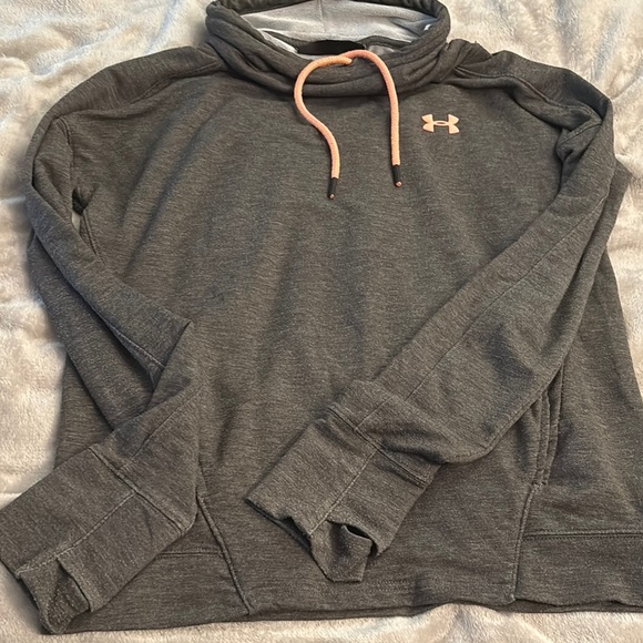 Under Armour Gray Hoodie with Pink Accents - Picture 1 of 3